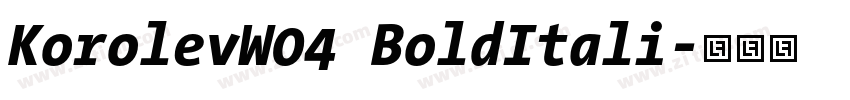 KorolevW04 BoldItali字体转换